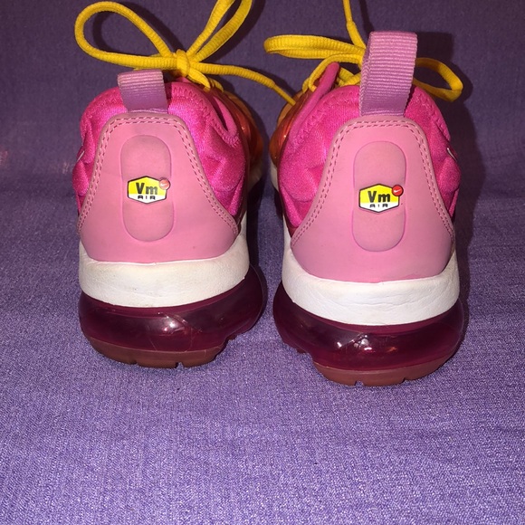 Used Women’s Nike Vapor Max Plus Laser Fuchsia Psychic Pink Size 7.5 CI9900-600 - Picture 4 of 11